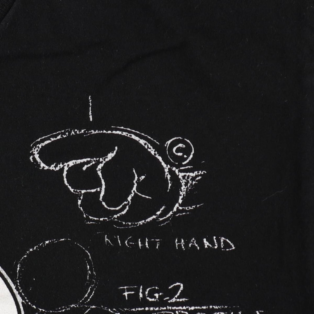 90'S MICKEY UNLIMITED MICKEY MOUSE Mickey Mouse Character Print T-Shirt, Made in USA, Men's XL equivalent, Vintage cotton black type Vintage Second Hand
