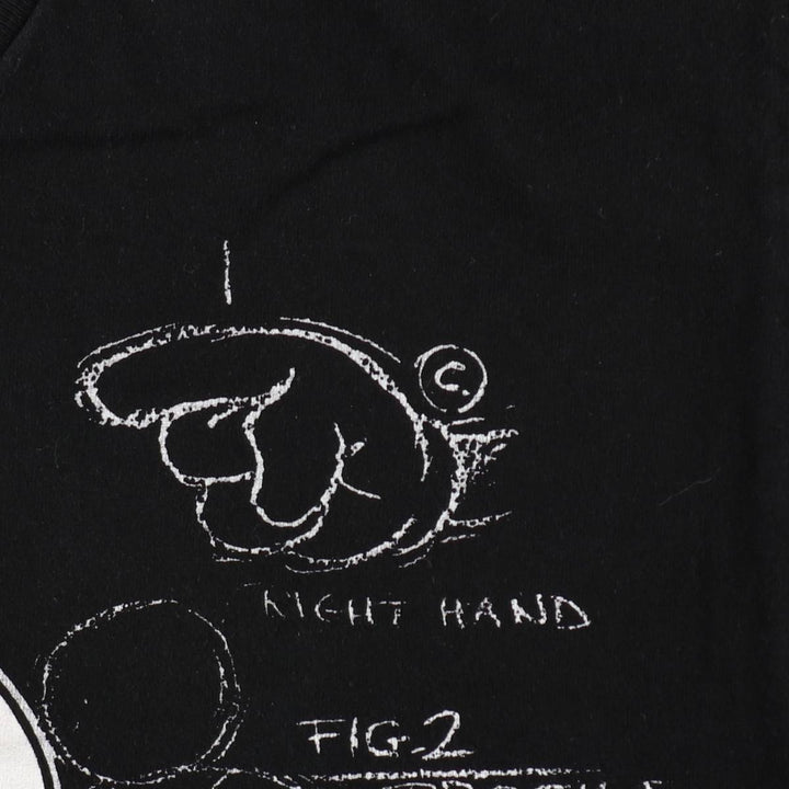 90'S MICKEY UNLIMITED MICKEY MOUSE Mickey Mouse Character Print T-Shirt, Made in USA, Men's XL equivalent, Vintage cotton black type Vintage Second Hand