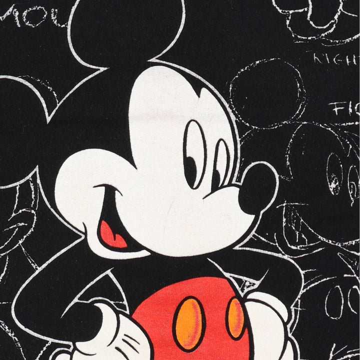 90'S MICKEY UNLIMITED MICKEY MOUSE Mickey Mouse Character Print T-Shirt, Made in USA, Men's XL equivalent, Vintage cotton black type Vintage Second Hand