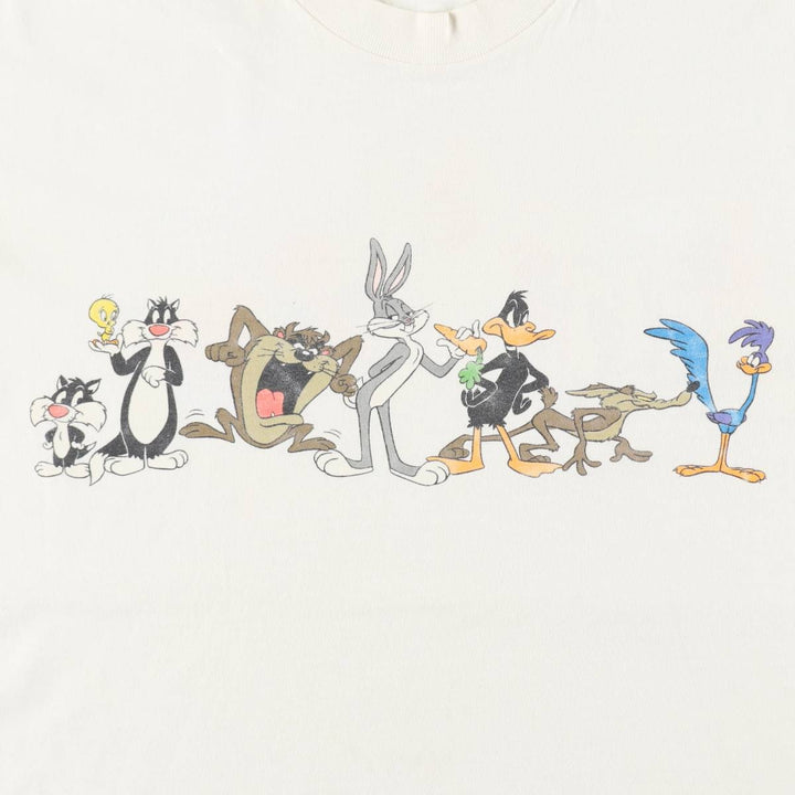90'S ACME CLOTHING CO. Looney Tunes Character Print T-Shirt, Made in USA, Men's XL equivalent, Vintage cotton white type Vintage Second Hand