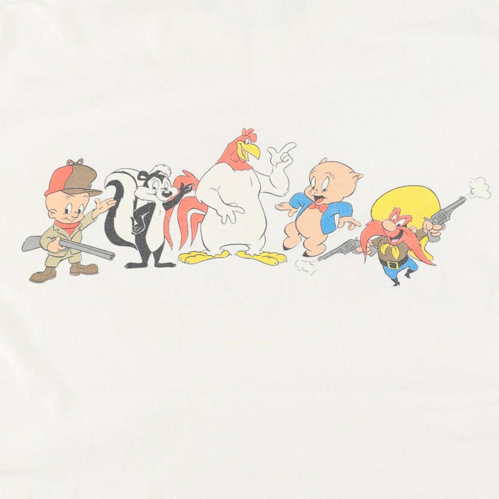 90'S ACME CLOTHING CO. Looney Tunes Character Print T-Shirt, Made in USA, Men's XL equivalent, Vintage cotton white type Vintage Second Hand