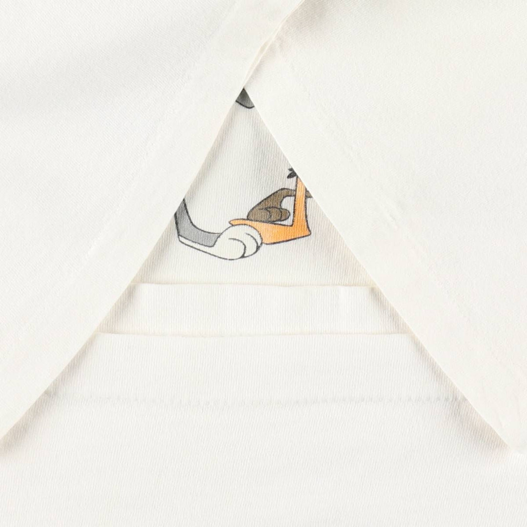 90'S ACME CLOTHING CO. Looney Tunes Character Print T-Shirt, Made in USA, Men's XL equivalent, Vintage cotton white type Vintage Second Hand