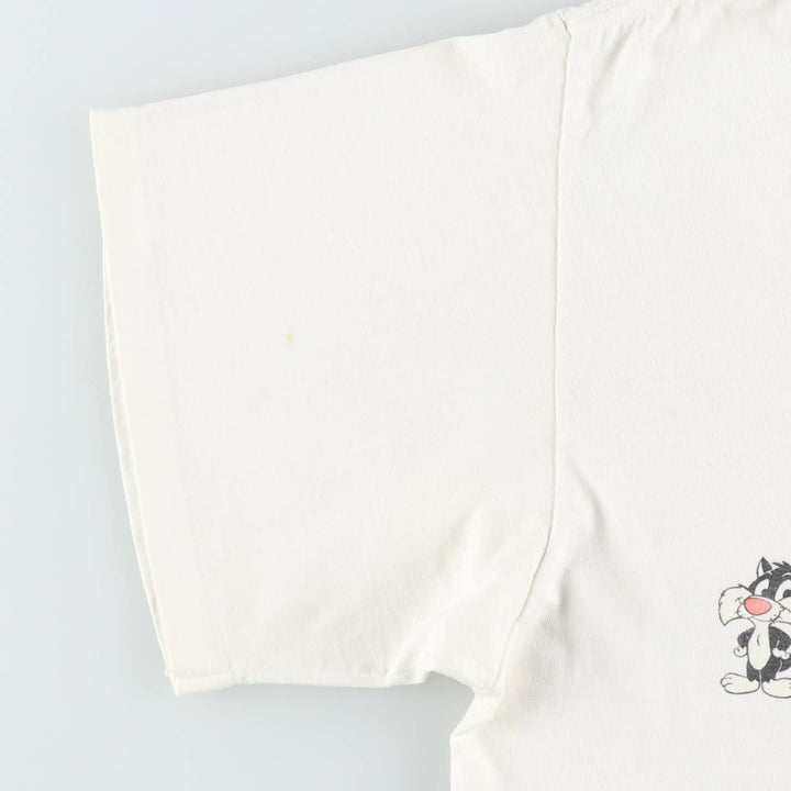 90'S ACME CLOTHING CO. Looney Tunes Character Print T-Shirt, Made in USA, Men's XL equivalent, Vintage cotton white type Vintage Second Hand