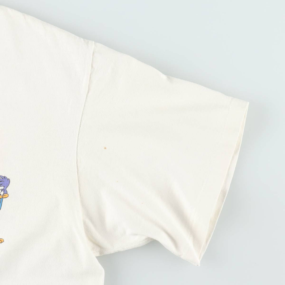 90'S ACME CLOTHING CO. Looney Tunes Character Print T-Shirt, Made in USA, Men's XL equivalent, Vintage cotton white type Vintage Second Hand