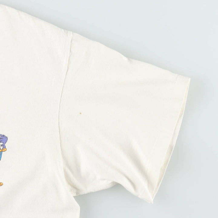 90'S ACME CLOTHING CO. Looney Tunes Character Print T-Shirt, Made in USA, Men's XL equivalent, Vintage cotton white type Vintage Second Hand