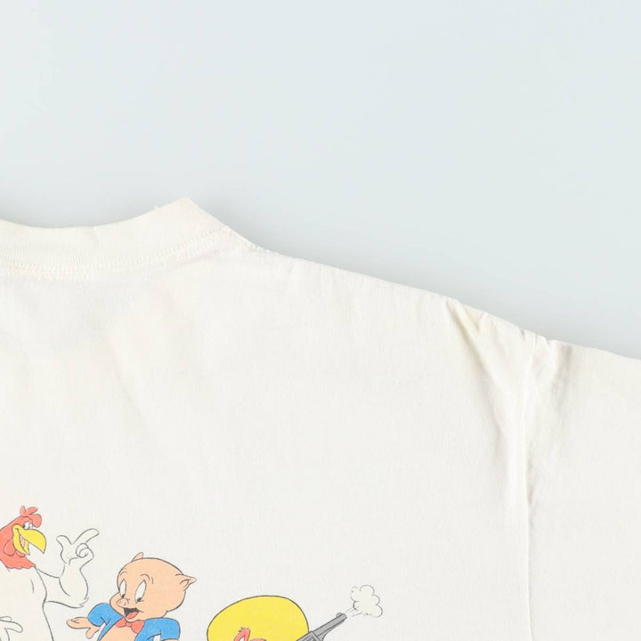 90'S ACME CLOTHING CO. Looney Tunes Character Print T-Shirt, Made in USA, Men's XL equivalent, Vintage cotton white type Vintage Second Hand