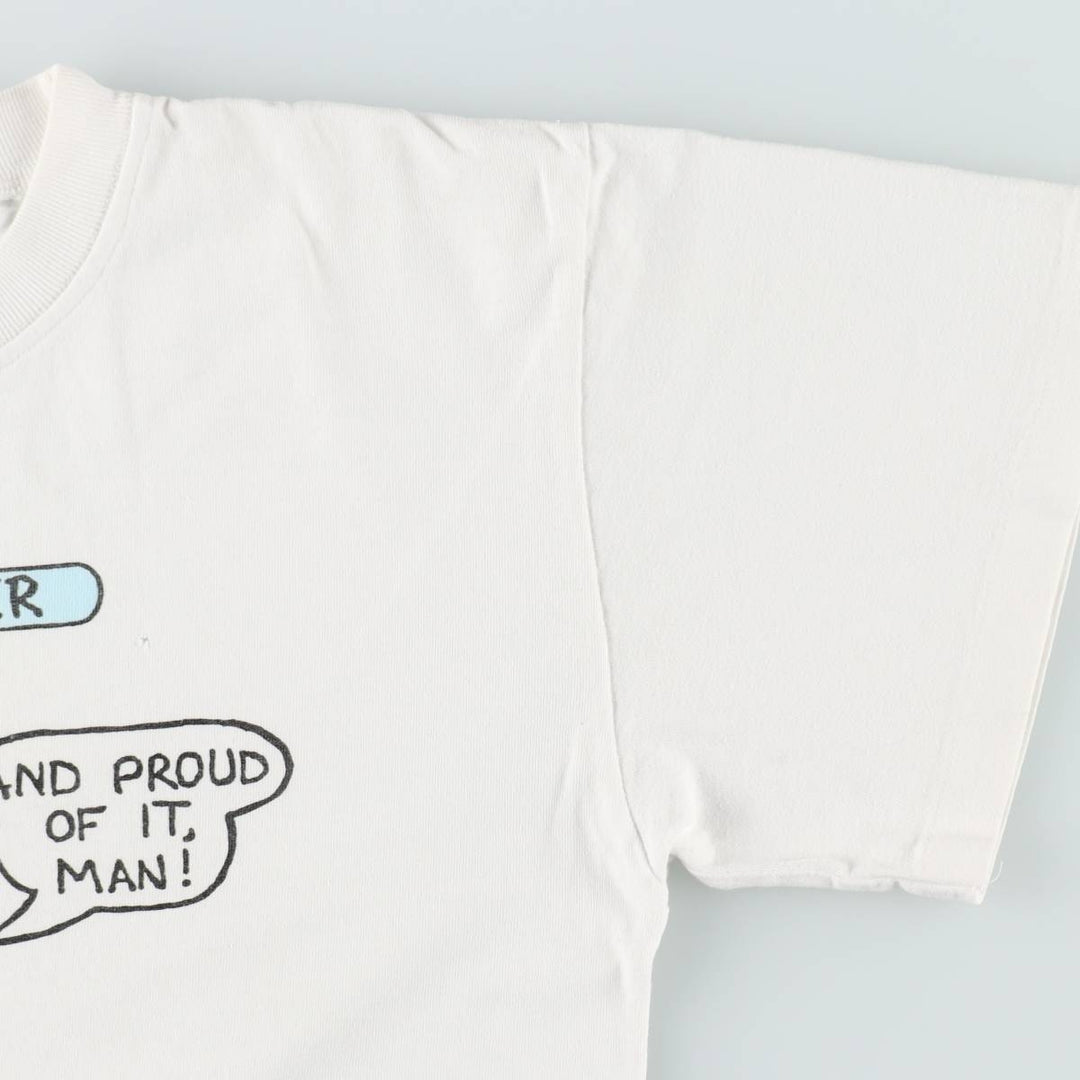 90'S THE SIMPSONS Bart Character Print T-Shirt, Men's Size L (Equivalent), Vintage cotton white type Vintage Second Hand