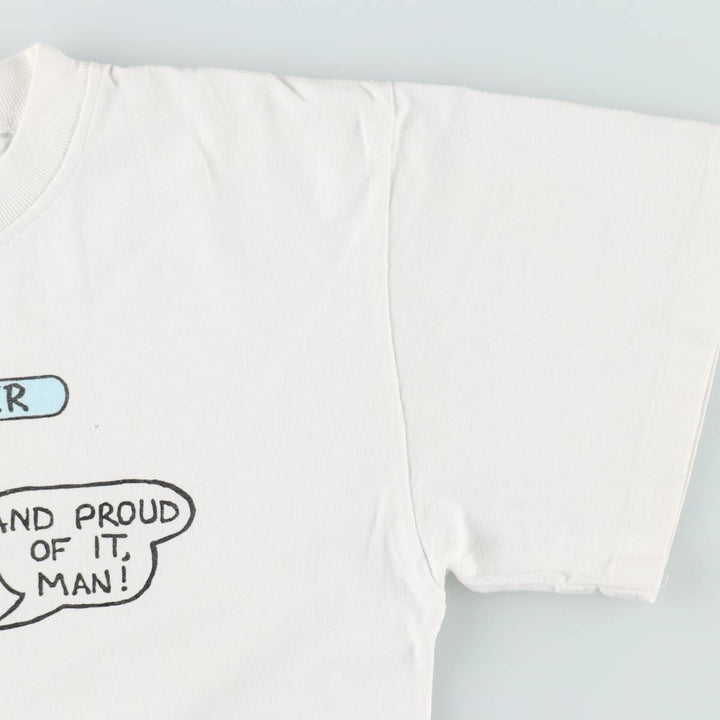 90'S THE SIMPSONS Bart Character Print T-Shirt, Men's Size L (Equivalent), Vintage cotton white type Vintage Second Hand