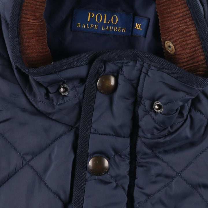 Ralph Lauren POLO RALPH LAUREN quilted puffer jacket, men's size XL unclear navy blue type Vintage Second Hand