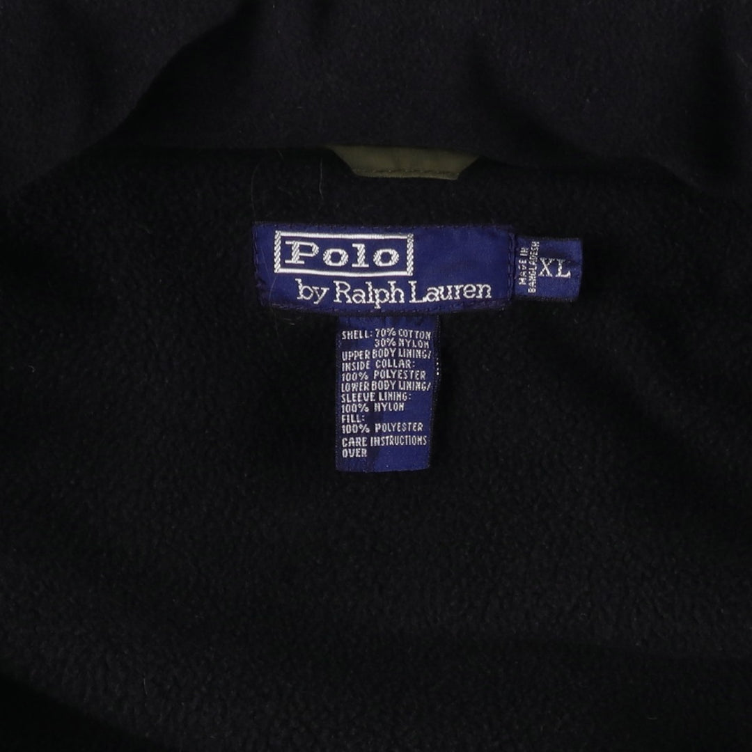 Ralph Lauren POLO by Ralph Lauren padded jacket puffer jacket men's XL size cotton Khaki type Vintage Second Hand