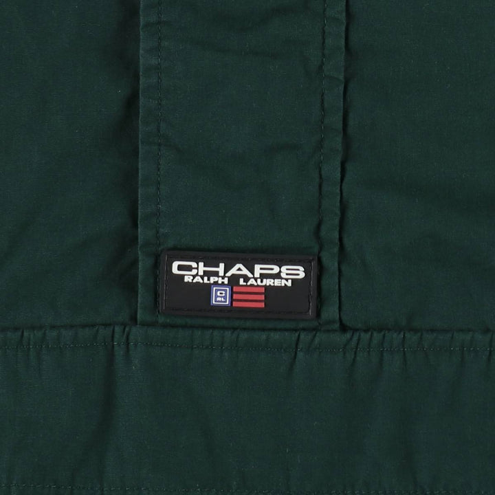 Ralph Lauren Chaps Anorak Jacket, Made in Russia, Men's Size L polyester Green type dark green Vintage Second Hand