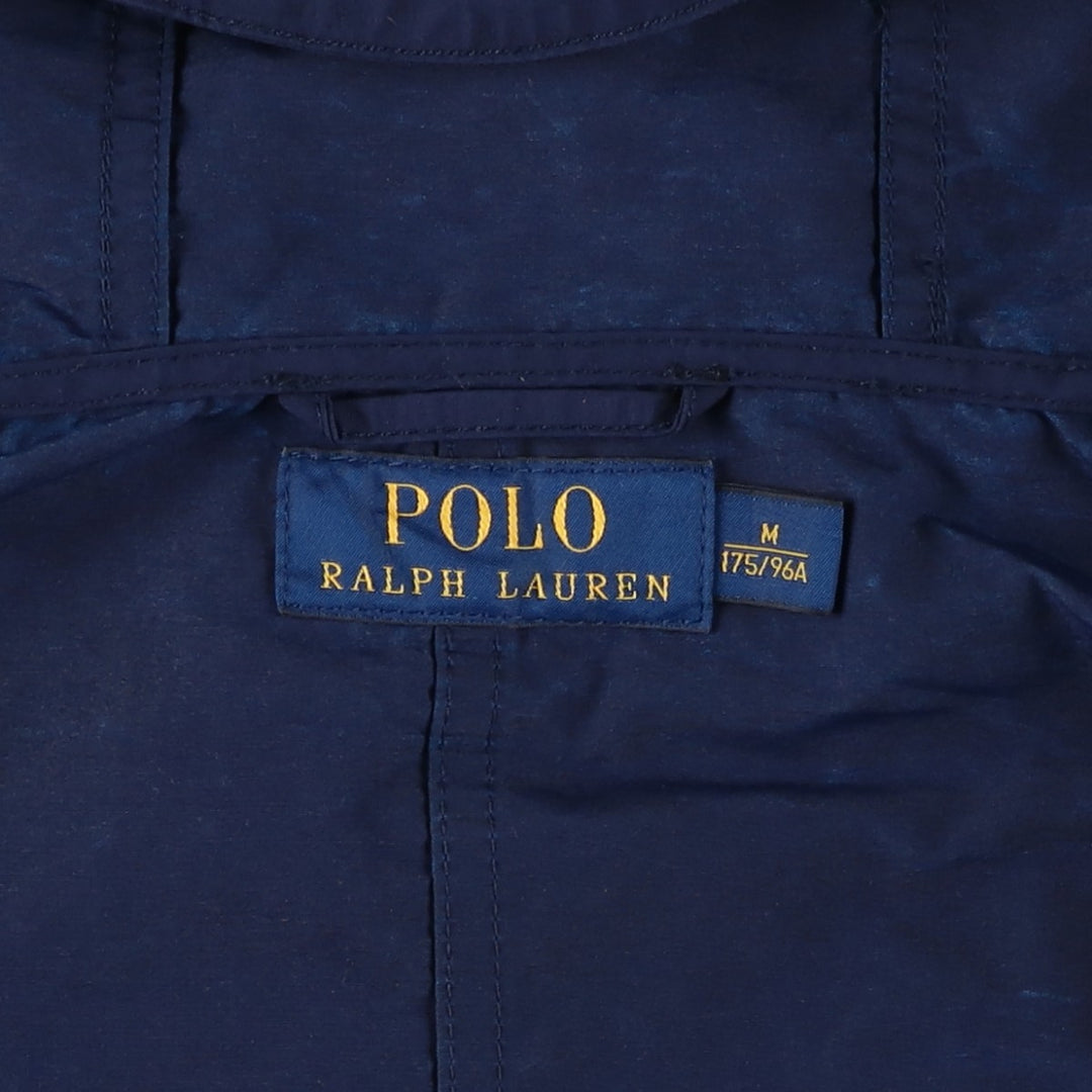 Ralph Lauren POLO RALPH LAUREN Hooded Windbreaker, Men's Size M (approx.) cotton navy blue type Vintage Second Hand
