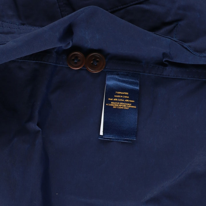 Ralph Lauren POLO RALPH LAUREN Hooded Windbreaker, Men's Size M (approx.) cotton navy blue type Vintage Second Hand