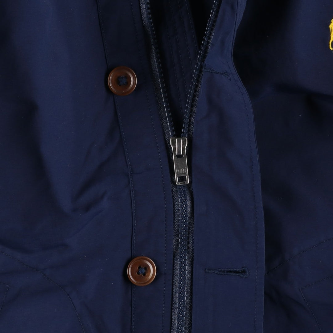Ralph Lauren POLO RALPH LAUREN Hooded Windbreaker, Men's Size M (approx.) cotton navy blue type Vintage Second Hand