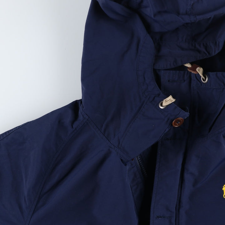 Ralph Lauren POLO RALPH LAUREN Hooded Windbreaker, Men's Size M (approx.) cotton navy blue type Vintage Second Hand
