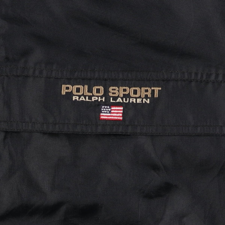 1990'S Ralph Lauren POLO SPORTSMAN Nylon Jacket, Men's Size L (approx.), Vintage Nylon black type Vintage Second Hand