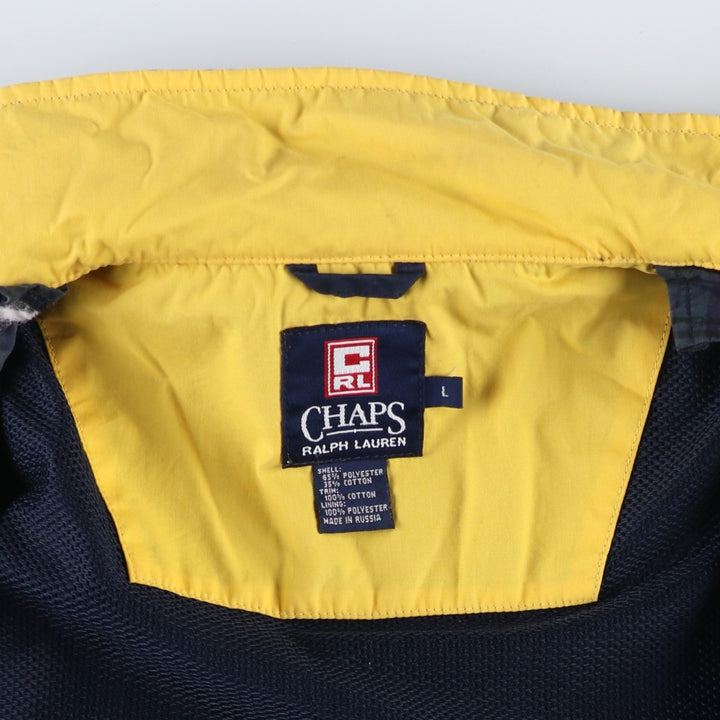 Ralph Lauren CHAPS windbreaker, made in Russia, men's size L polyester navy blue type Vintage Second Hand