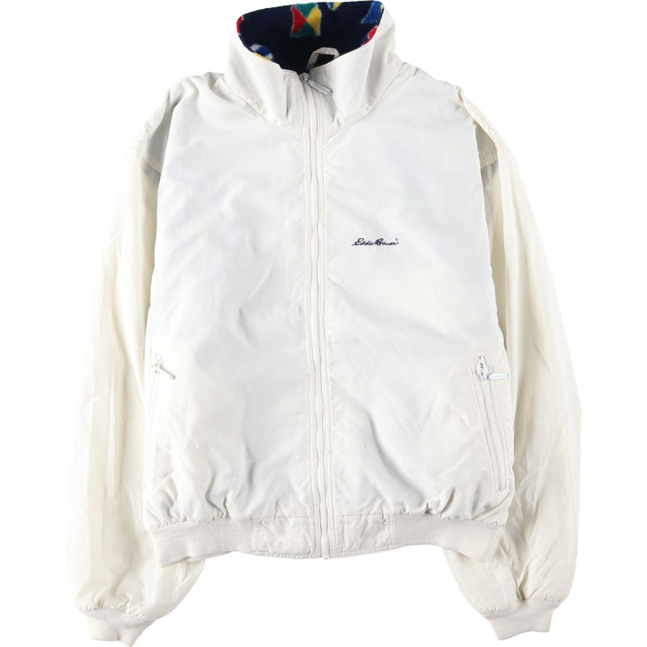 Vintage 80s-90'S Eddie Bauer nylon jacket with black tag, made in USA, men's size XL Nylon white type Vintage Second Hand