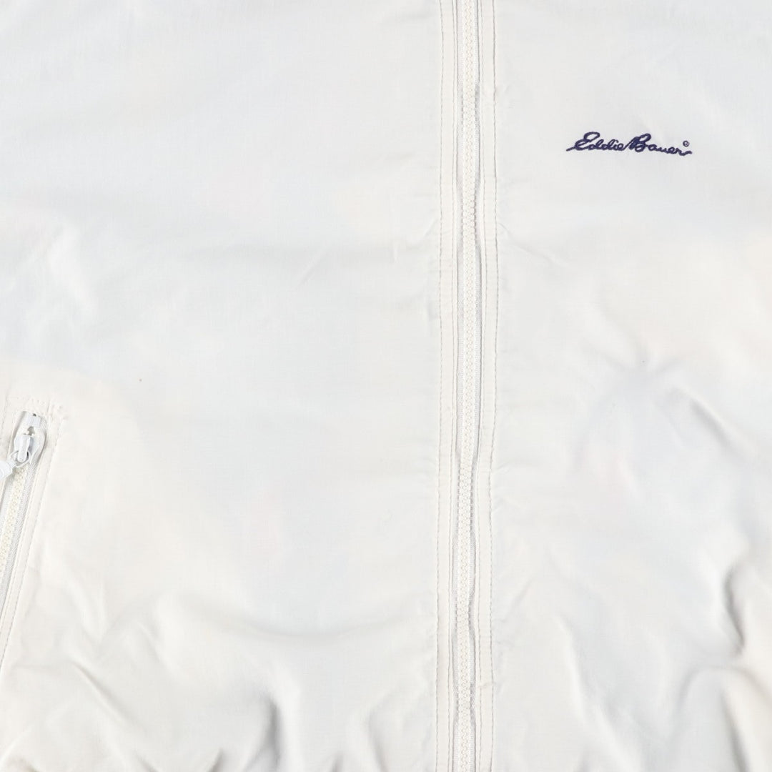 Vintage 80s-90'S Eddie Bauer nylon jacket with black tag, made in USA, men's size XL Nylon white type Vintage Second Hand