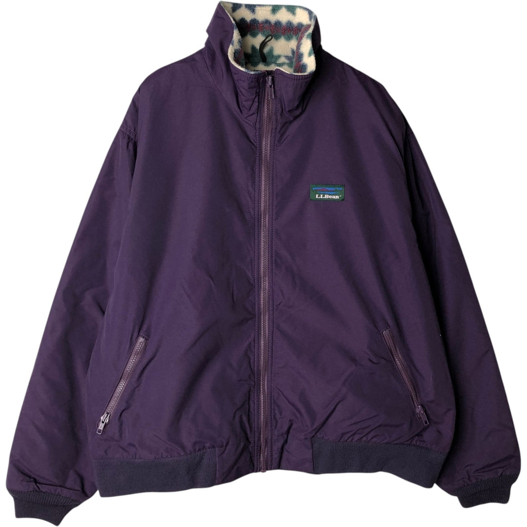 Vintage LLBean Warm-up Jacket from the 1980'S and 1990s, a padded puffer jacket, size L, for men. unclear purple type Vintage Second Hand
