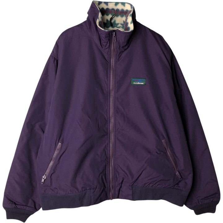 Vintage LLBean Warm-up Jacket from the 1980'S and 1990s, a padded puffer jacket, size L, for men. unclear purple type Vintage Second Hand