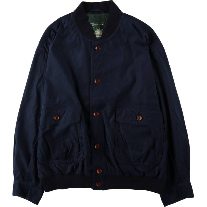 SCHNEIDERS Blouson, Men's Size XL polyester navy blue type Vintage Second Hand