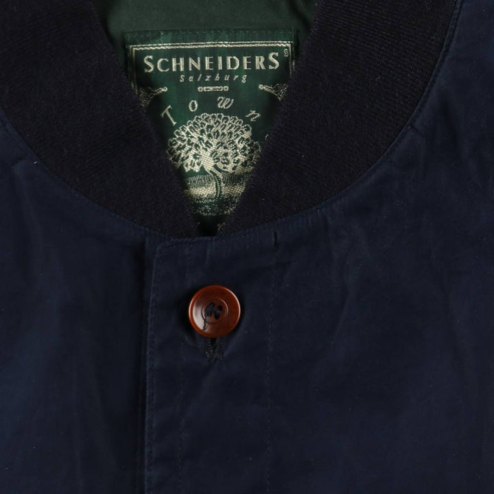 SCHNEIDERS Blouson, Men's Size XL polyester navy blue type Vintage Second Hand