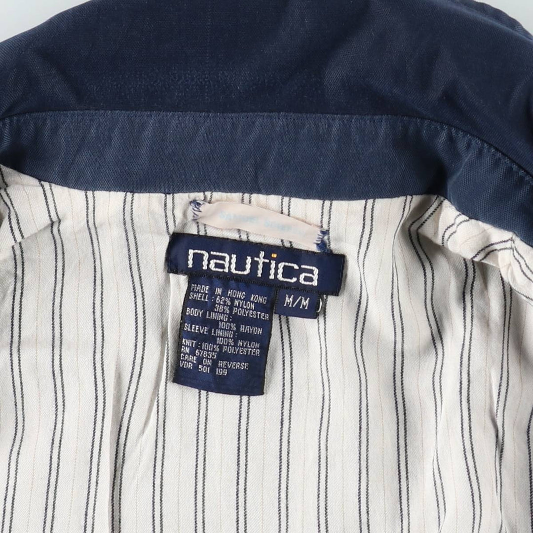 90'S Nautica collared blouson, men's size M equivalent, vintage. Nylon navy blue type Vintage Second Hand