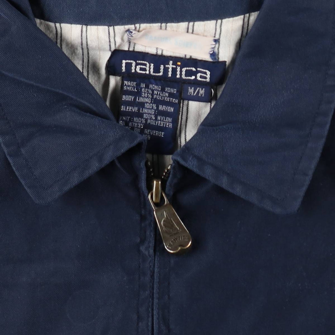 90'S Nautica collared blouson, men's size M equivalent, vintage. Nylon navy blue type Vintage Second Hand