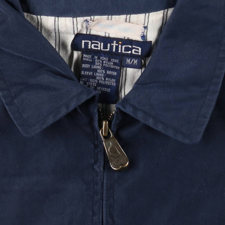 90'S Nautica collared blouson, men's size M equivalent, vintage. Nylon navy blue type Vintage Second Hand