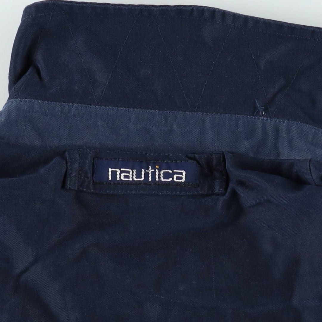 90'S Nautica collared blouson, men's size M equivalent, vintage. Nylon navy blue type Vintage Second Hand