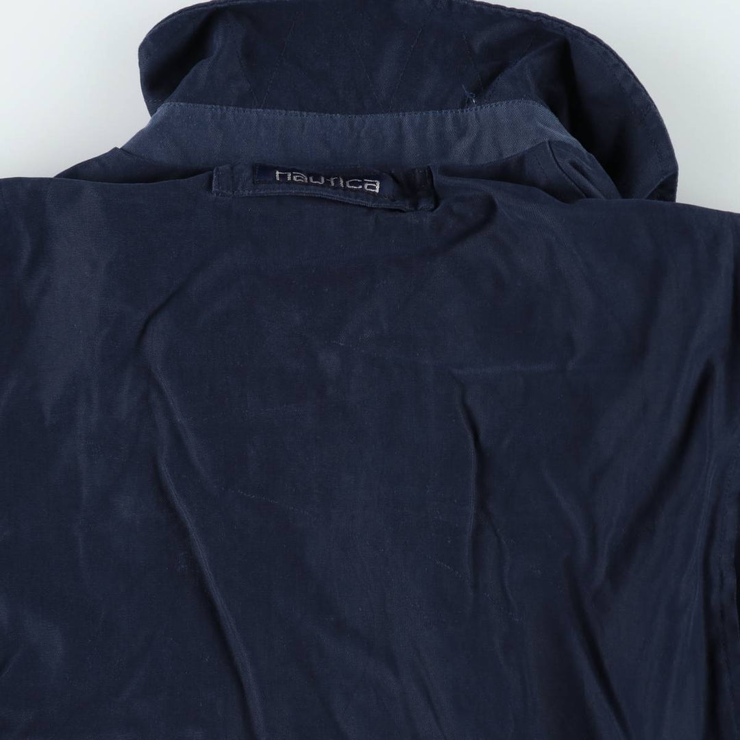 90'S Nautica collared blouson, men's size M equivalent, vintage. Nylon navy blue type Vintage Second Hand