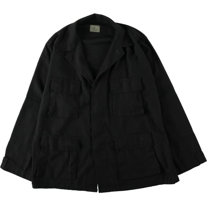 Civilian-made ATLANCO BDU military jacket, made in the USA, men's size L equivalent. cotton black type Vintage Second Hand