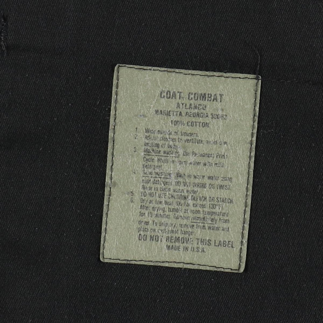 Civilian-made ATLANCO BDU military jacket, made in the USA, men's size L equivalent. cotton black type Vintage Second Hand