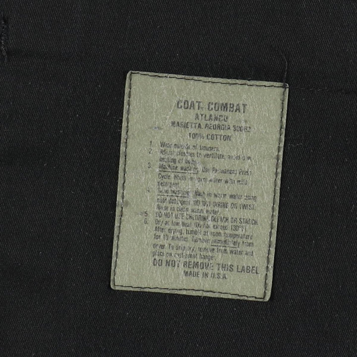 Civilian-made ATLANCO BDU military jacket, made in the USA, men's size L equivalent. cotton black type Vintage Second Hand
