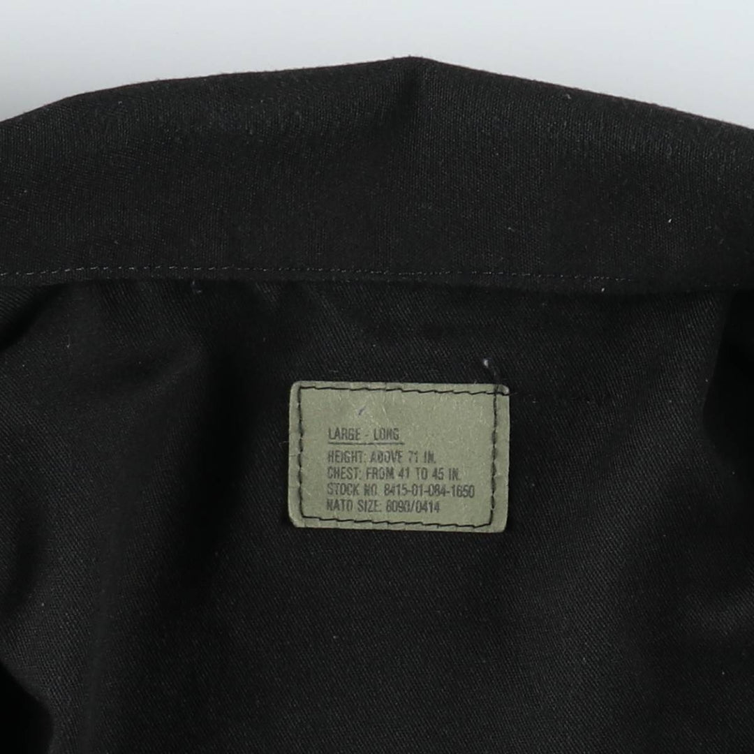 Civilian-made ATLANCO BDU military jacket, made in the USA, men's size L equivalent. cotton black type Vintage Second Hand
