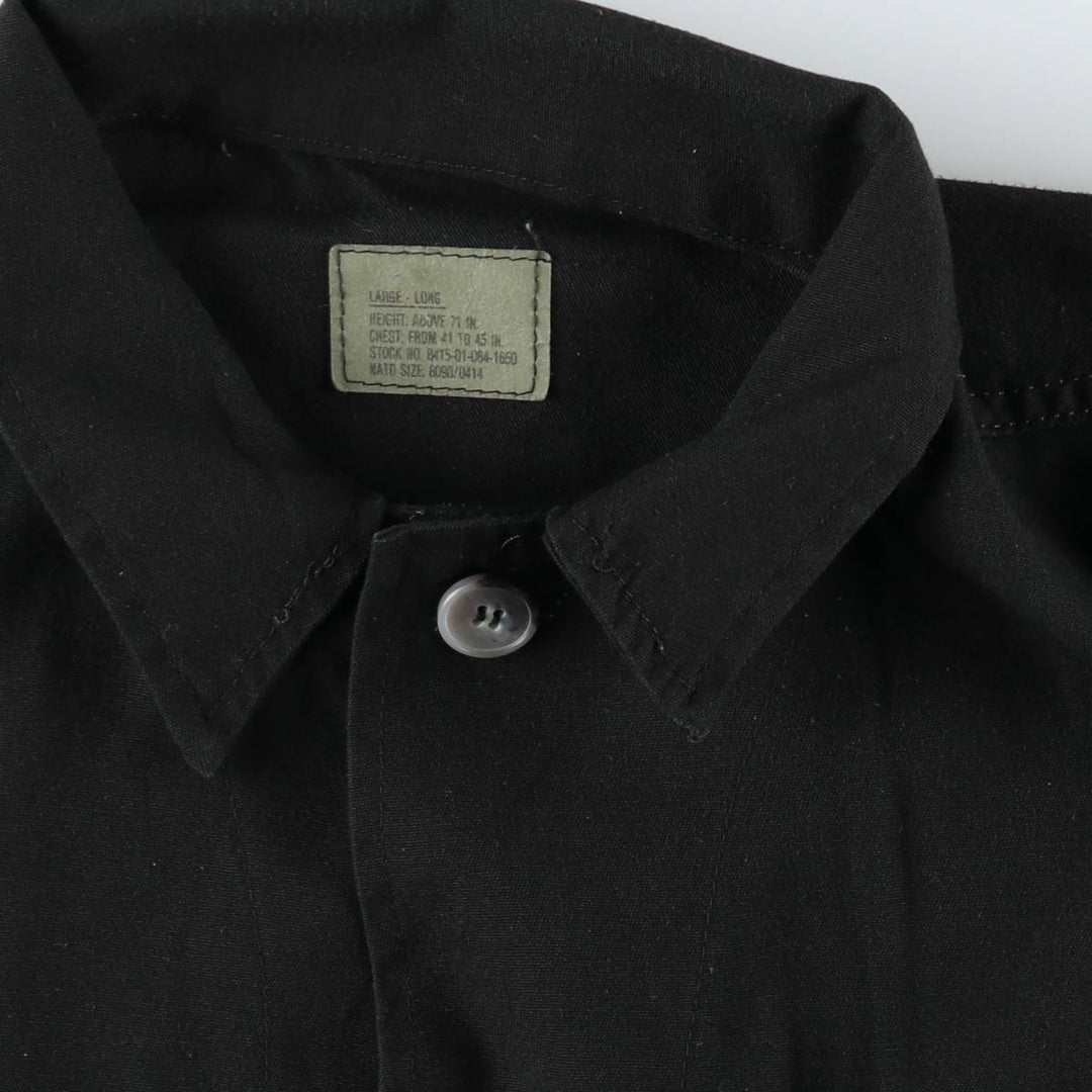 Civilian-made ATLANCO BDU military jacket, made in the USA, men's size L equivalent. cotton black type Vintage Second Hand