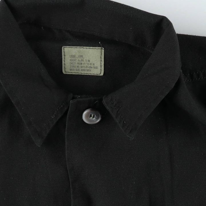 Civilian-made ATLANCO BDU military jacket, made in the USA, men's size L equivalent. cotton black type Vintage Second Hand