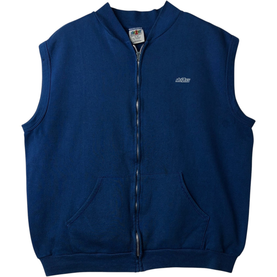 80s-90'S Jerzees Sweat Vest, Made in USA, Men's XL equivalent, Vintage polyester blue type Vintage Second Hand