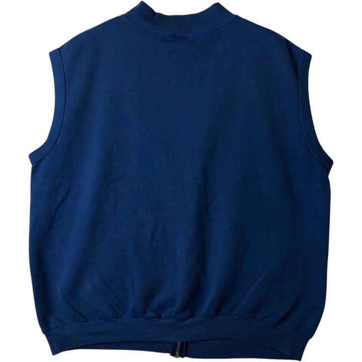 80s-90'S Jerzees Sweat Vest, Made in USA, Men's XL equivalent, Vintage polyester blue type Vintage Second Hand