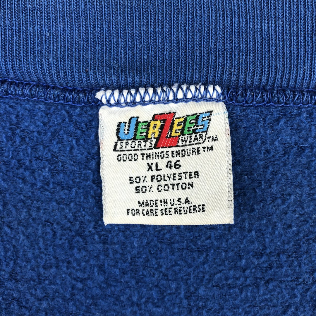 80s-90'S Jerzees Sweat Vest, Made in USA, Men's XL equivalent, Vintage polyester blue type Vintage Second Hand
