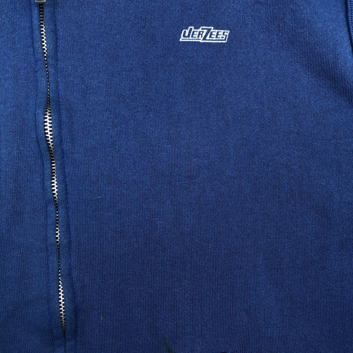 80s-90'S Jerzees Sweat Vest, Made in USA, Men's XL equivalent, Vintage polyester blue type Vintage Second Hand