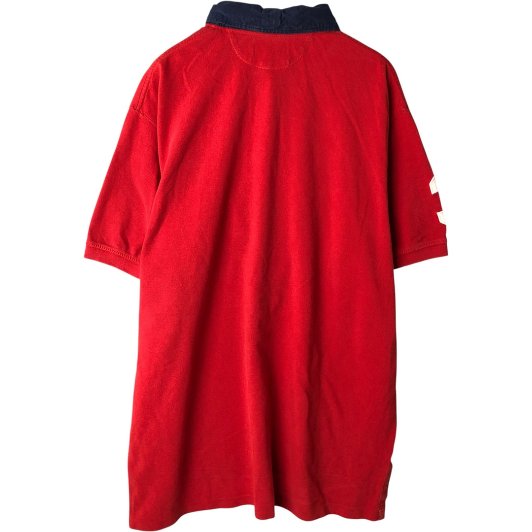 Ralph Lauren POLO by Ralph Lauren Big Pony Short Sleeve Rugby Shirt Men's XL cotton red type Vintage Second Hand