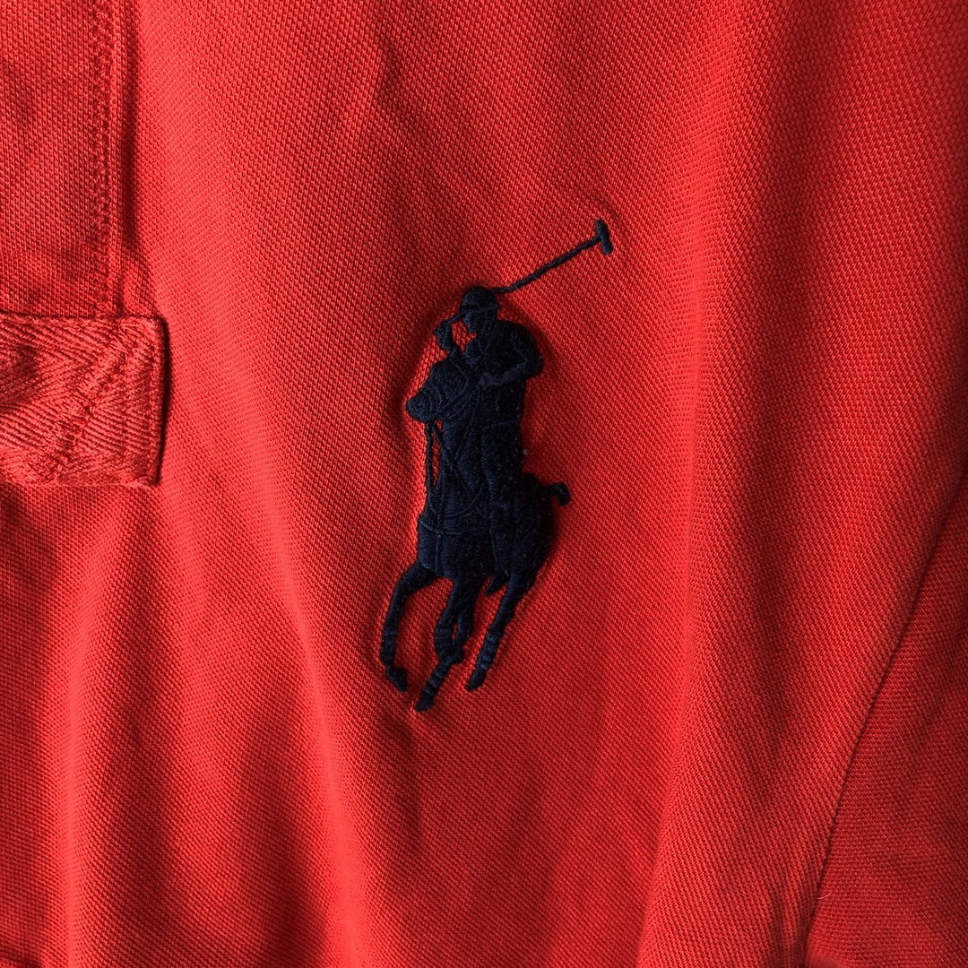 Ralph Lauren POLO by Ralph Lauren Big Pony Short Sleeve Rugby Shirt Men's XL cotton red type Vintage Second Hand