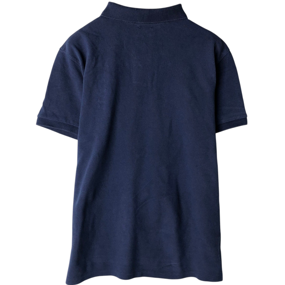 Ralph Lauren POLO RALPH LAUREN CUSTOM SLIM FIT Polo Bear Short-Sleeve Polo Shirt (Men's Size M) cotton navy blue type Vintage Second Hand