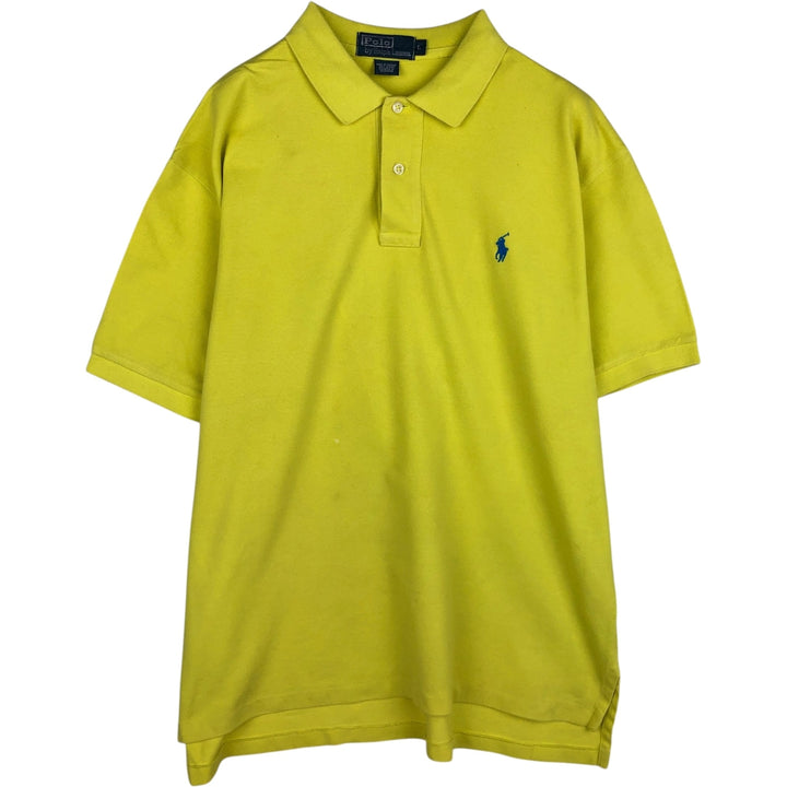 Ralph Lauren POLO by Ralph Lauren short sleeve polo shirt, men's size L cotton yellow type Vintage Second Hand