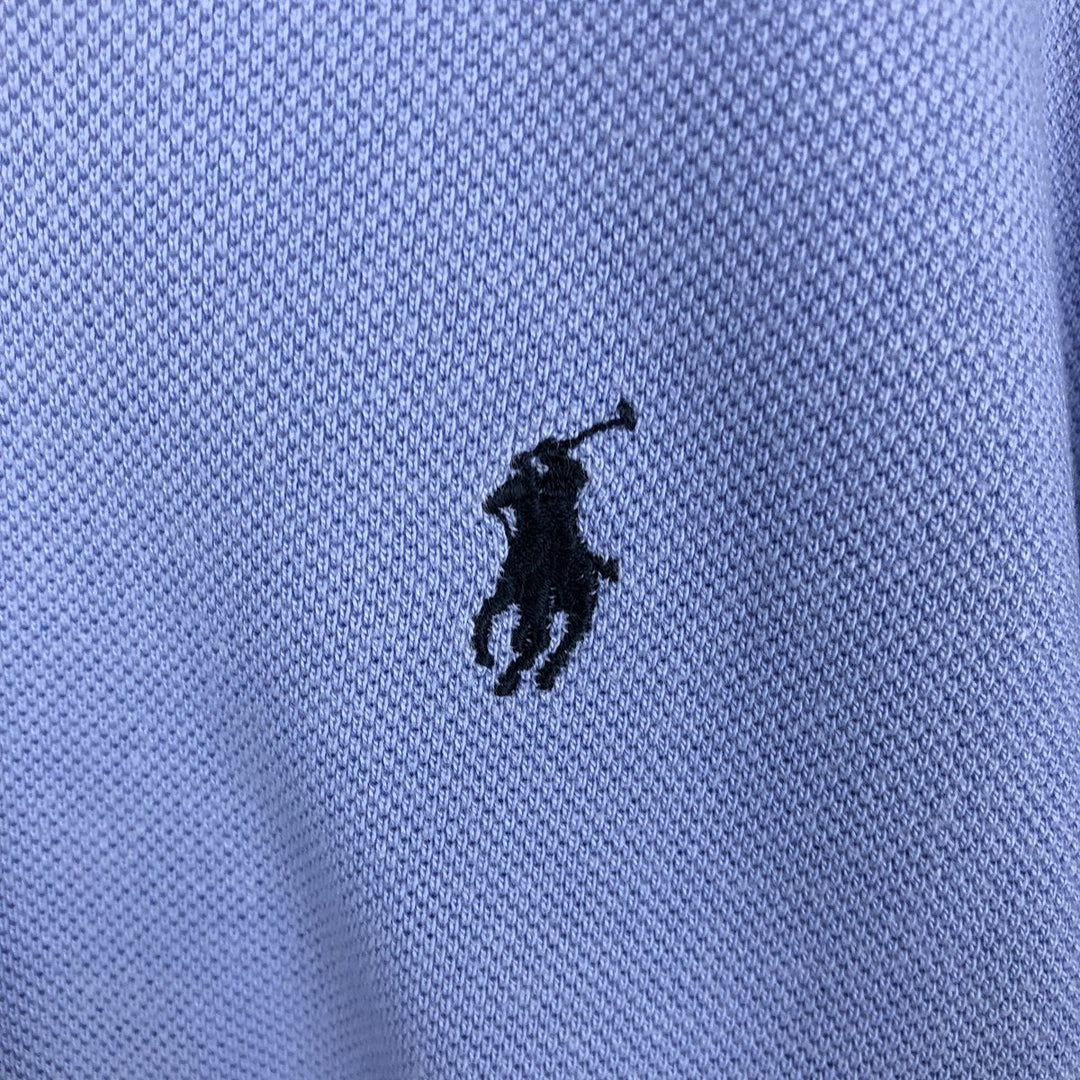 90'S Ralph Lauren POLO by Ralph Lauren short sleeve polo shirt made in USA, men's size L, vintage cotton Blue type light blue Vintage Second Hand