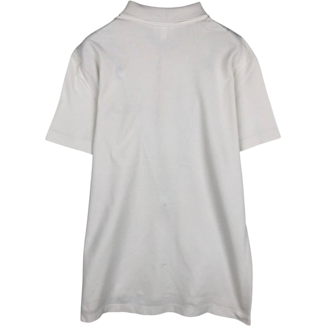 Lacoste Regular Fit short sleeve polo shirt, men's size L cotton white type Vintage Second Hand