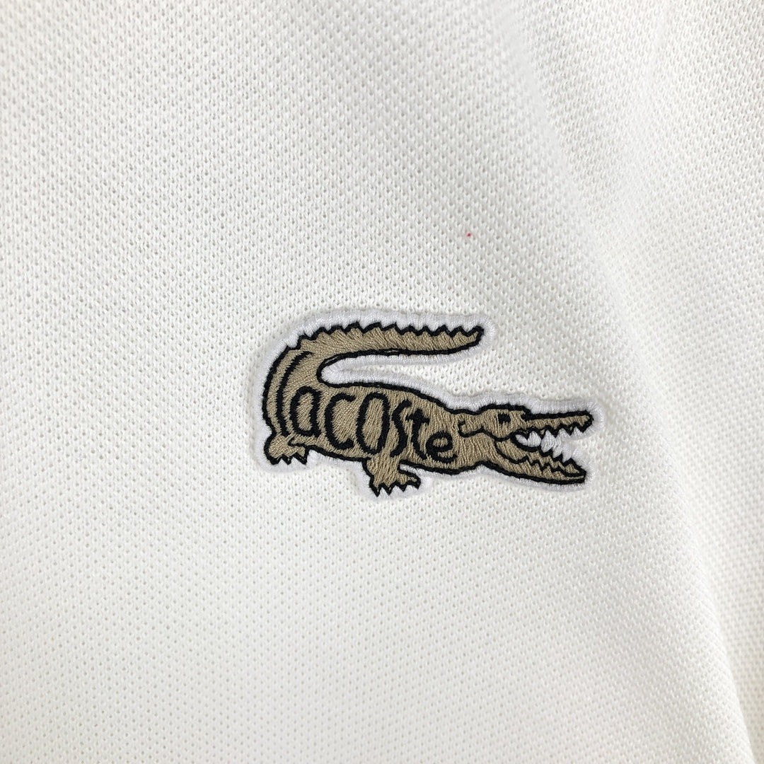 Lacoste Regular Fit short sleeve polo shirt, men's size L cotton white type Vintage Second Hand