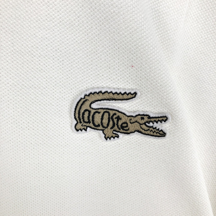 Lacoste Regular Fit short sleeve polo shirt, men's size L cotton white type Vintage Second Hand